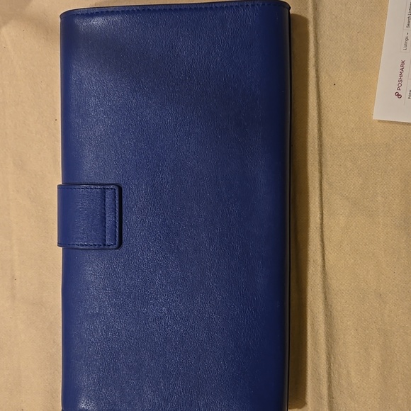 YSL Blue Clutch with Cardholder - Picture 9 of 11